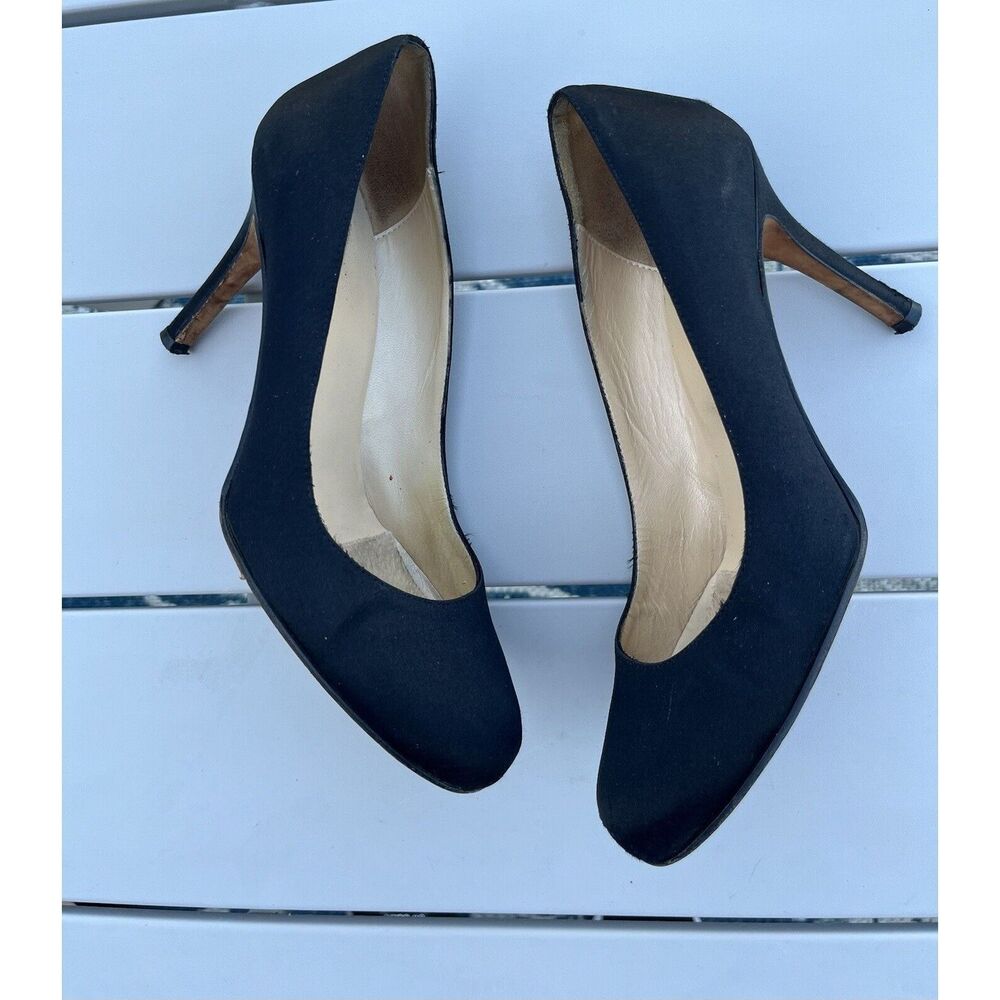Kate Spade Black Satin Heels - Size 7